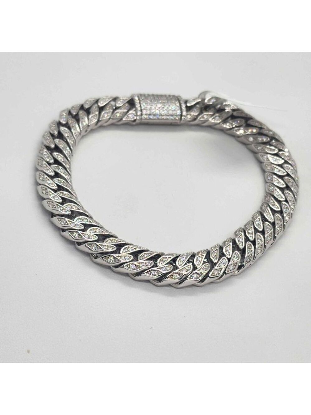 Brand New   Sterling Silver 925 Cuban link style  Bracelet - Picture 2 of 4